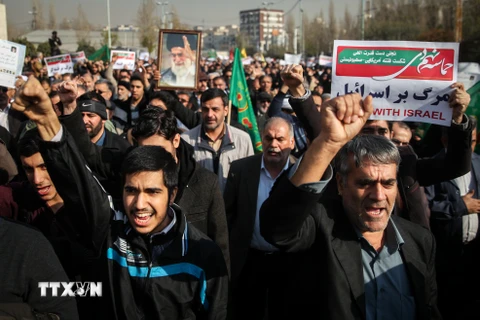Tuần hành ủng hộ Chính phủ tại Tehran. (Nguồn: AFP/TTXVN)