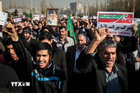 Tuần hành ủng hộ Chính phủ tại Tehran. (Nguồn: AFP/TTXVN)