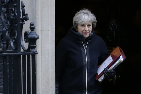 Thủ tướng Anh Theresa May tại thủ đô London. (Nguồn: THX/TTXVN)