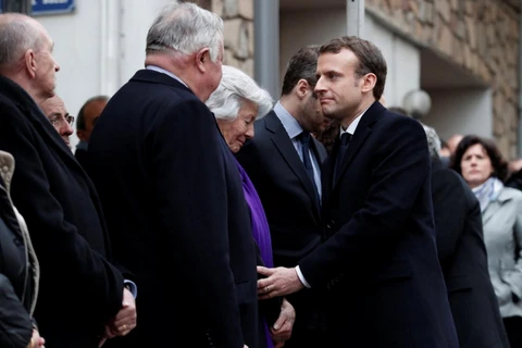 Tổng thống Emmanuel Macron tại đảo Corsica. (Nguồn: Reuters)