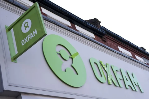 Biển hiệu Oxfam tại London, Anh. (Nguồn: AFP/TTXVN)