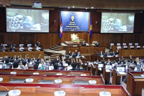 Một phiên họp tại Quốc hội Campuchia. (Nguồn: EPA/TTXVN)