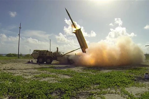 Hệ thống phòng thủ THAAD của Mỹ được thử nghiệm tại đảo Wake ở Thái Bình Dương ngày 1/11/2015. (Nguồn: AFP/TTXVN)