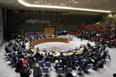 Toàn cảnh phiên họp của Hội đồng Bảo an về Syria ở New York (Mỹ). (Nguồn: THX/TTXVN)
