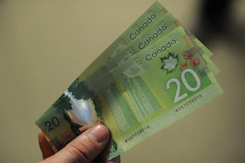 Đồng tiền mệnh giá 20 đôla Canada. (Nguồn: AFP/TTXVN)