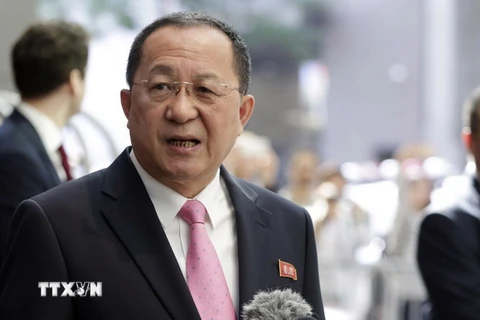 Bộ trưởng Ngoại giao Triều Tiên Ri Yong-ho. (Nguồn: AP/TTXVN)