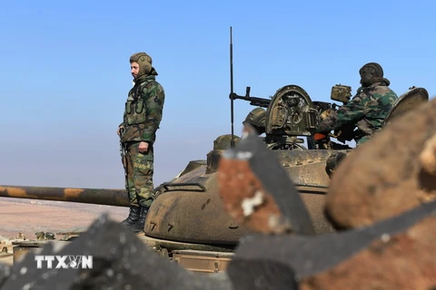Binh sỹ quân đội Chính phủ Syria. (Nguồn: AFP/TTXVN)