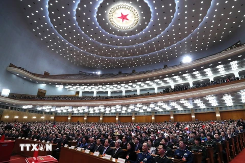 Kỳ họp thứ nhất Quốc hội Trung Quốc khóa XIII. (Nguồn: THX/TTXVN)