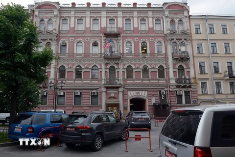 Trụ sở Lãnh sự quán Mỹ ở Saint Petersburg. (Nguồn: AFP/TTXVN)