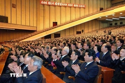  Toàn cảnh phiên họp Quốc hội Triều Tiên tại Bình Nhưỡng. (Nguồn: Asia News/TTXVN)