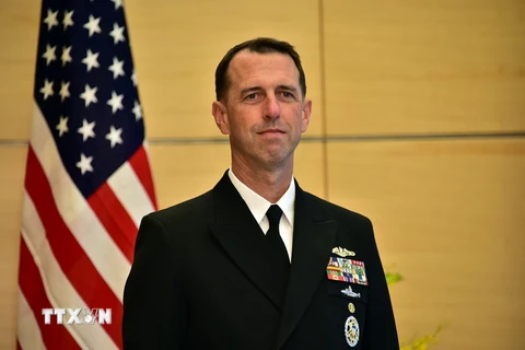 Tư lệnh Hải quân Mỹ John Richardson. (Nguồn: AFP/TTXVN)