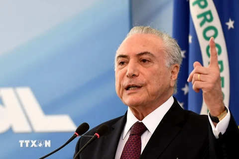 Tổng thống Brazil Michel Temer. (Nguồn: EPA/TTXVN)
