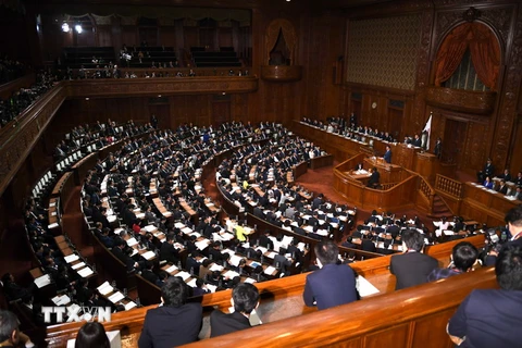  Toàn cảnh một phiên họp Hạ viện Nhật Bản ở Tokyo. (Nguồn: AFP/TTXVN)