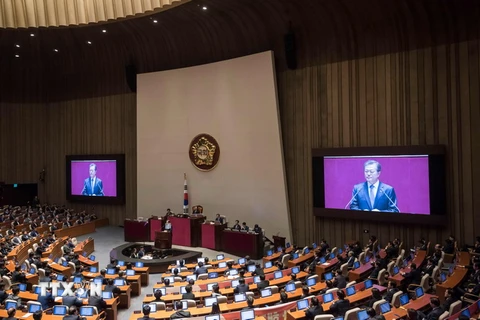 Toàn cảnh một phiên họp Quốc hội Hàn Quốc. (Nguồn: AFP/TTXVN)