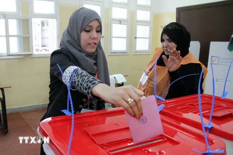 Cử tri bỏ phiếu tại điểm bầu cử ở thủ đô Tripoli năm 2014. Ảnh minh họa. (Nguồn: THX/TTXVN)