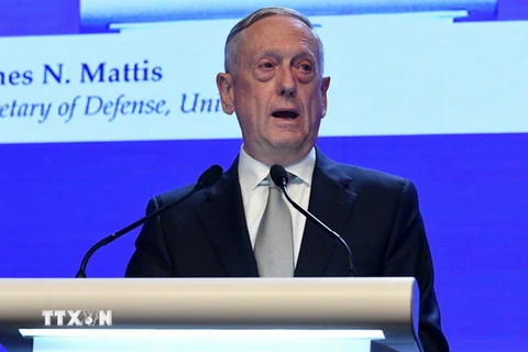 Bộ trưởng Quốc phòng Mỹ James Mattis. (Nguồn: AFP/TTXVN)