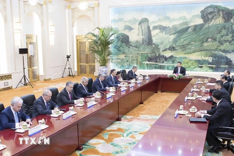 Một phiên họp của Bộ trưởng quốc phòng các nước thành viên SCO hồi tháng Tư. (Nguồn: THX/TTXVN)