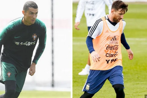 Cristiano Ronaldo (trái) và Lionel Messi. (Nguồn: Getty images)