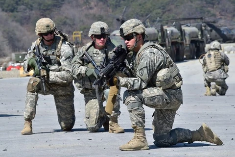 Binh sỹ Mỹ tham gia tập trận Đại bàng non ở Pocheon. (Ảnh minh họa. Nguồn: AFP/TTXVN)
