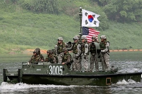 Một cuộc tập trận chung giữa Mỹ và Hàn Quốc. (Nguồn: AP)