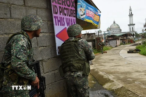 Binh sỹ quân đội Chính phủ Philippines. (Nguồn: AFP/TTXVN)