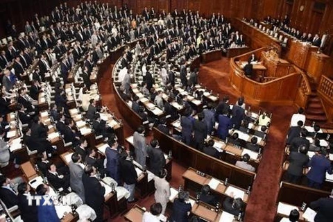 Toàn cảnh một phiên họp Quốc hội Nhật Bản ở Tokyo. (Ảnh: Kyodo/TTXVN)