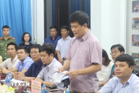 Tổ công tác Bộ Giáo dục và Đào tạo công bố kết luận xác minh tổ chức thi Trung học phổ thông quốc gia tại Lạng Sơn. (Ảnh: Ngọc Tùng/TTXVN)