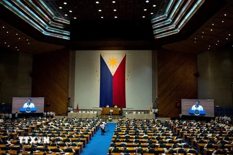 Toàn cảnh một phiên họp Quốc hội Philippines ở Manila. (Nguồn: AFP/TTXVN)