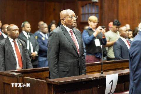  Cựu Tổng thống Nam Phi Jacob Zuma tại phiên tòa ở Durban ngày 8/6. (Nguồn: EPA-EFE/TTXVN)