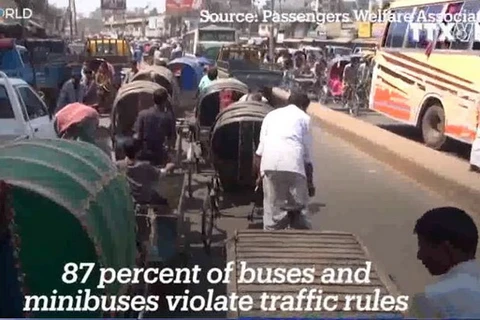 [Video] Giao thông Bangladesh thuộc hàng tồi tệ nhất trên thế giới