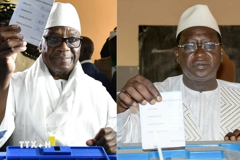 Tổng thống Mali Ibrahim Boubacar Keita (trái) và lãnh đạo phe đối lập Soumaila Cisse (phải). (Ảnh: AFP/TTXVN)