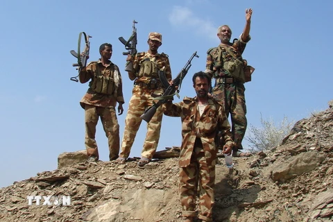 Binh sỹ Yemen trong chiến dịch truy quét phiến quân Houthi ở tỉnh Saada. (Ảnh: AFP/TTXVN)