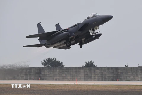 Tiêm kích F-15 của không quân Hàn Quốc. (Nguồn: AFP/TTXVN)