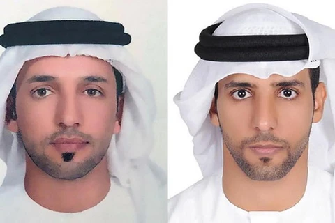 Sultan Saif Al Neyadi (trái) và Hazza Al Mansouri. (Nguồn: thenational.ae)