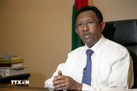 Tổng thống Madagascar Hery Rajaonarimampianina. (Nguồn: AFP/TTXVN)