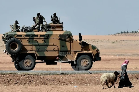 Xe bọc thép của quân đội Thổ Nhĩ Kỳ. (Nguồn: AFP/TTXVN)