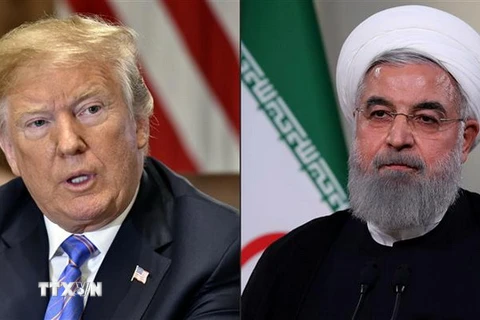 Tổng thống Mỹ Donald Trump (trái) và người đồng cấp Iran Hassan Rouhani (phải). (Ảnh: AFP/TTXVN)