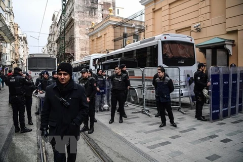 Cảnh sát Thổ Nhĩ Kỳ tuần tra tại Istanbul. (Nguồn: AFP/TTXVN)