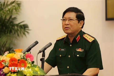 Đại tướng Ngô Xuân Lịch, Ủy viên Bộ Chính trị, Phó Bí thư Quân ủy Trung ương, Bộ trưởng Bộ Quốc phòng. (Ảnh: Dương Giang/TTXVN)