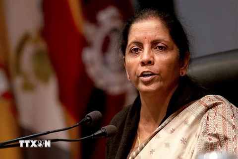 Bộ trưởng Quốc phòng Ấn Độ Nirmala Sitharaman. (Ảnh: AFP/TTXVN)