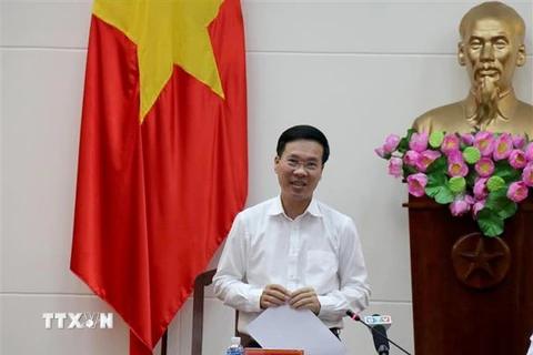 Trưởng ban Tuyên giáo Trung ương Võ Văn Thưởng. (Ảnh: Nguyễn Thanh/TTXVN)