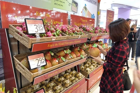 Hàng hóa Việt Nam được bày bán trong siêu thị ở SIngapore. (Nguồn: vietnamnews.vn)