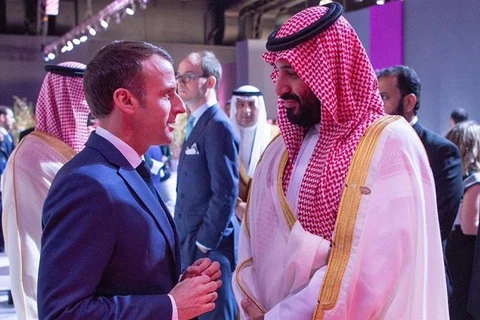 Tổng thống Pháp Emmanuel Macron và Thái tử Saudi Arabia Mohammed bin Salman. (Nguồn: aljazeera.com)