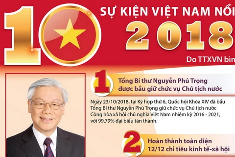 [Infographics] 10 sự kiện nổi bật của Việt Nam năm 2018 do TTXVN chọn