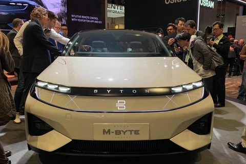Mẫu xe của Byton tại CES 2019. (Nguồn; qz.com)