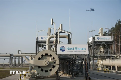 Hệ thống đường ống dẫn khí đốt thuộc dự án Dòng chảy phương Bắc tại Lubmin, Đức ngày 8/11/2011. (Ảnh: AFP/TTXVN)