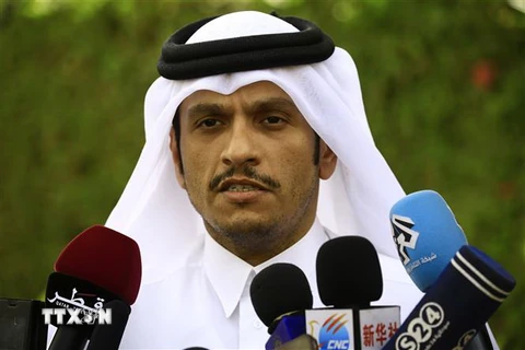 Ngoại trưởng Qatar Sheikh Mohammed Bin Abdulrahman Al Thani. (Nguồn: AFP/TTXVN)