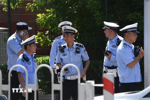 Cảnh sát Trung Quốc. (Ảnh: AFP/TTXVN)