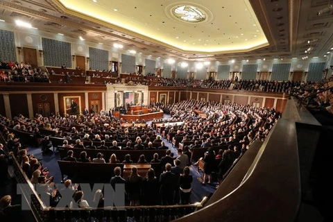 Toàn cảnh phiên họp Quốc hội Mỹ tại Washington DC.(Ảnh: AFP/ TTXVN)