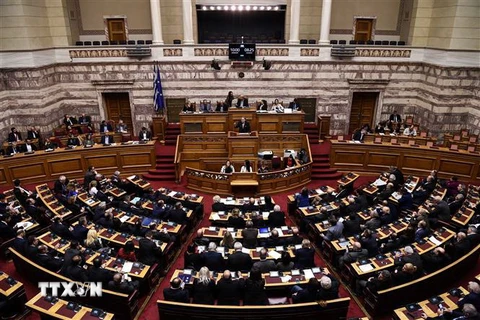 Một phiên họp tại Quốc hội Hy Lạp. (Ảnh: AFP/TTXVN)